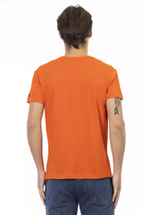 Trussardi Action Orange Cotton Men T-Shirt - Retail Flare