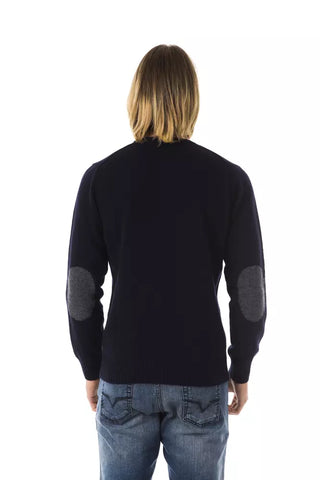 Uominitaliani Blue Wool Men Sweater - Retail Flare