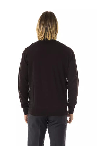 Uominitaliani Brown Merino Wool Men Sweater - Retail Flare
