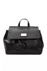 Pompei Donatella Black Leather Women Handbag - Retail Flare