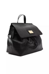 Pompei Donatella Black Leather Women Handbag - Retail Flare