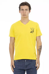 Trussardi Action Yellow Cotton Men's T-Shirt
