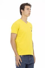 Trussardi Action Yellow Cotton Men's T-Shirt