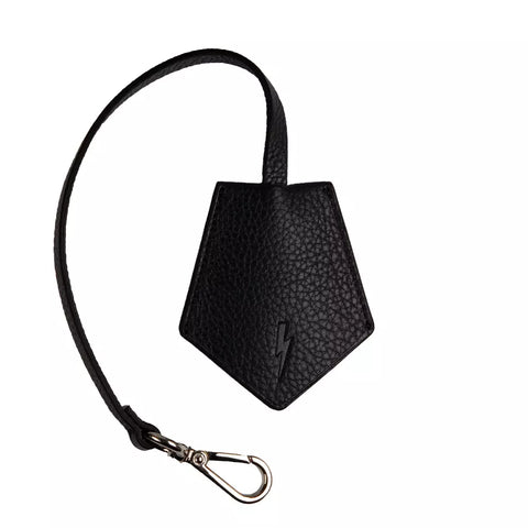 Neil Barrett Black Leather Men Keychain - Retail Flare