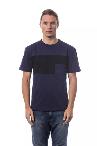 Verri Blue Cotton Men T-Shirt - Retail Flare