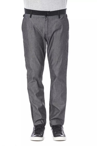 Verri Black Cotton Men Pant - Retail Flare