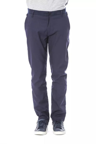 Verri Blue Polyester Men's Pant - Retail Flare
