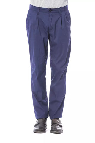 Verri Blue Cotton Men's Chino Pant - Retail Flare