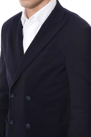 Verri Blue Viscose Men Blazer - Retail Flare