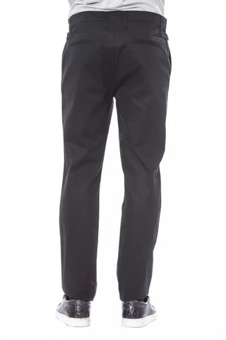Verri Black Cotton Men Pant - Retail Flare