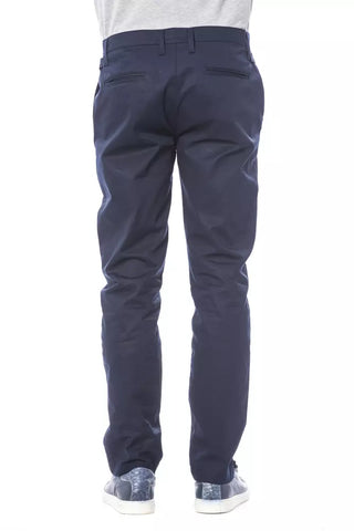 Verri Blue Polyester Men's Pant - Retail Flare