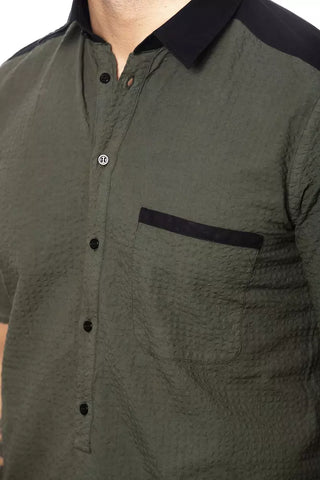 Verri Army Cotton Men Shirt - Retail Flare