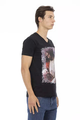 Trussardi Action Black Cotton Men T-Shirt - Retail Flare
