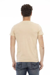 Trussardi Action Beige Cotton Men T-Shirt - Retail Flare