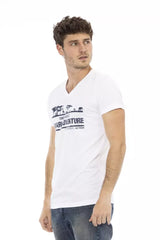 Trussardi Action White Cotton Men T-Shirt - Retail Flare