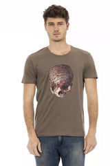 Trussardi Action Brown Cotton Men T-Shirt - Retail Flare