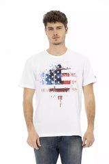 Trussardi Action White Cotton Men T-Shirt - Retail Flare