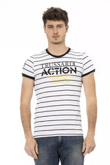 Trussardi Action White Cotton Men T-Shirt - Retail Flare