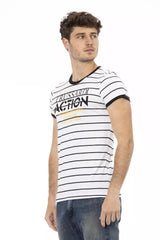 Trussardi Action White Cotton Men T-Shirt - Retail Flare