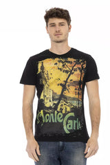 Trussardi Action Black Cotton Men T-Shirt - Retail Flare