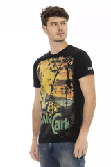 Trussardi Action Black Cotton Men T-Shirt - Retail Flare