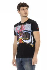 Trussardi Action Black Cotton Men T-Shirt - Retail Flare