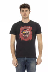 Trussardi Action Black Cotton Men T-Shirt - Retail Flare