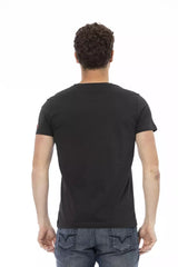 Trussardi Action Black Cotton Men T-Shirt - Retail Flare