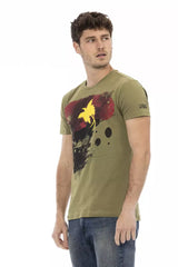 Trussardi Action Green Cotton Men's T-Shirt