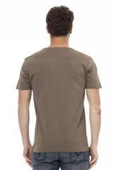 Trussardi Action Brown Cotton Men T-Shirt - Retail Flare