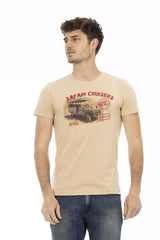 Trussardi Action Beige Cotton Men T-Shirt - Retail Flare