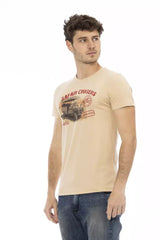 Trussardi Action Beige Cotton Men T-Shirt - Retail Flare