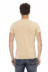 Trussardi Action Beige Cotton Men T-Shirt - Retail Flare