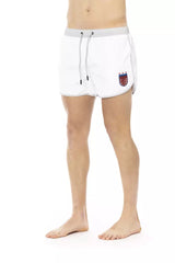 Bikkembergs White Polyester Men Swim Short - Retail Flare