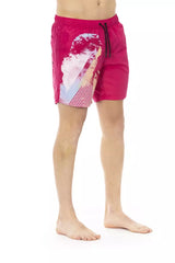 Bikkembergs Fuchsia Polyester Men Swim Short - Retail Flare