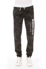 Baldinini Trend Green Cotton Men Sport Pant - Retail Flare