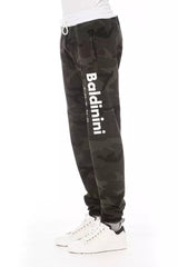 Baldinini Trend Green Cotton Men Sport Pant - Retail Flare