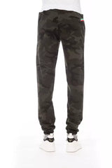 Baldinini Trend Green Cotton Men Sport Pant - Retail Flare