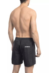 Bikkembergs Black Polyester Men Swim Short - Retail Flare