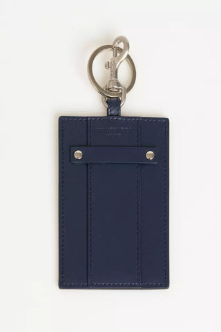 Trussardi Blue Leather Men Keychain - Retail Flare