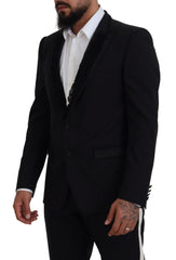 Dolce & Gabbana Elegant Black Silk-Lined Evening Blazer - Retail Flare