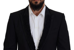 Dolce & Gabbana Elegant Black Silk-Lined Evening Blazer - Retail Flare