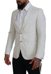 Dolce & Gabbana Elegant White Sicilia Single Breasted Blazer - Retail Flare
