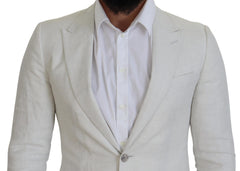 Dolce & Gabbana Elegant White Sicilia Single Breasted Blazer - Retail Flare