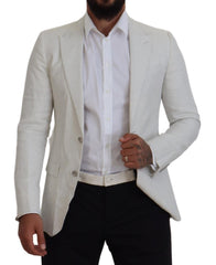 Dolce & Gabbana Elegant White Sicilia Single Breasted Blazer - Retail Flare