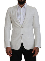 Dolce & Gabbana Elegant White Sicilia Single Breasted Blazer - Retail Flare