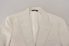 Dolce & Gabbana Elegant White Sicilia Single Breasted Blazer - Retail Flare