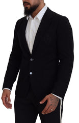 Dolce & Gabbana Elegant Single Breasted Black Wool Blazer - Retail Flare