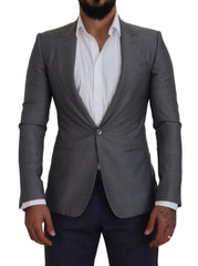 Dolce & Gabbana Elegant Light Gray Sicilia Blazer Jacket - Retail Flare