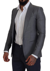Dolce & Gabbana Elegant Light Gray Sicilia Blazer Jacket - Retail Flare